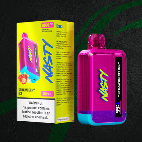 Disposable Device Nasty Juice CO Nasty Bar - 9000 Puff Disposable Device Strawberry Ice / 50mg