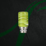 Drip Tip The Vapery The Vapery - 510 Drip Tip Stone Collection Green Swirl (MID SIZED)