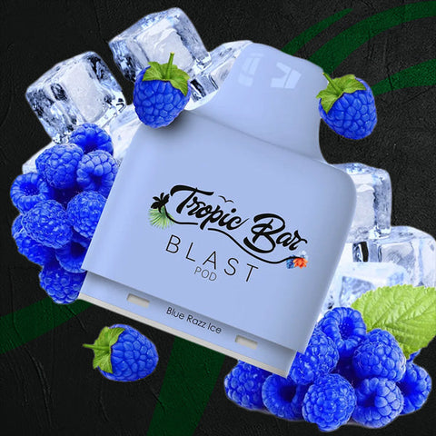 Replacement Pods Tropic Bar Tropic Bar - Blast 8000 Puff Disposable Flavour Pod Blue Razz Ice / 50mg