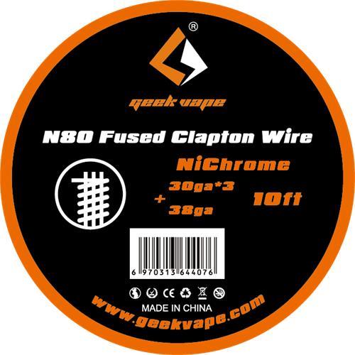 Wire GeekVape GeekVape - 10ft N80 (30GAx3 +38GA) Fused Clapton Wire