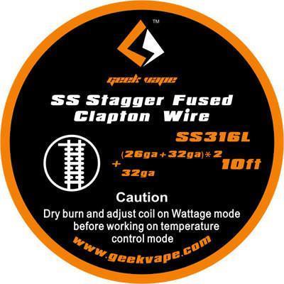 Wire GeekVape GeekVape - SS316L Staple Staggered Fused Clapton Wire Spool