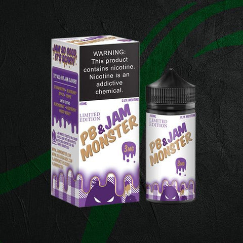 E-Liquid Jam Monster Jam Monster - PB & Jam Monster - Grape (LIMITED EDITION) 3mg / 100ml